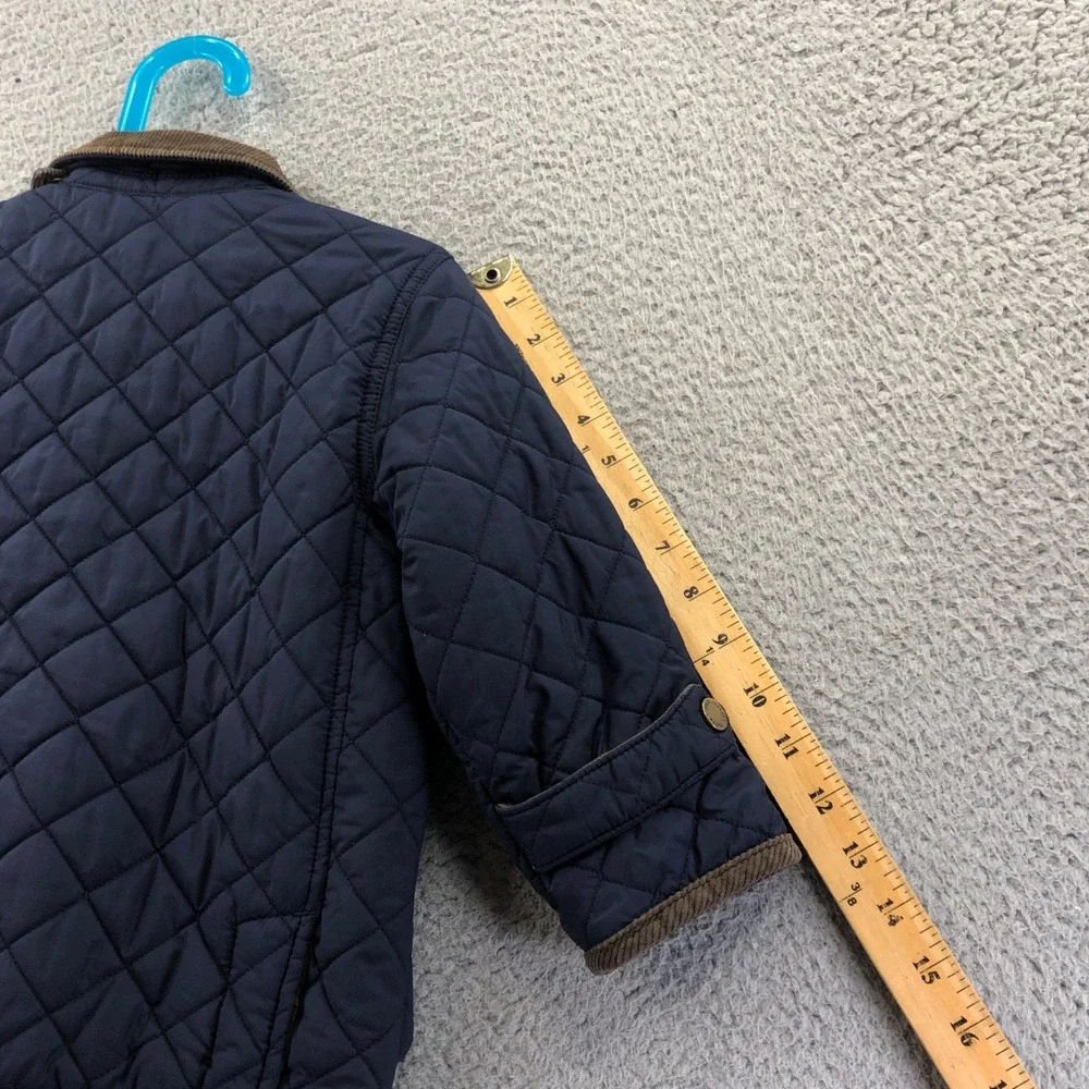 Polo Ralph Lauren Toddler Jacket 2T Boys Navy Blue Diamond Quilted Corduroy Trim